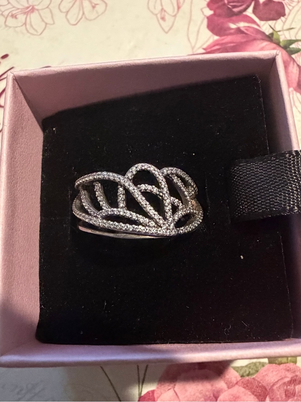 Authentic Pandora New Beginning Butterfly Wing Ring #190937CZ